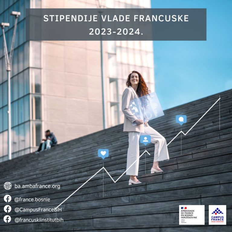 CAMPUS FRANCE | STIPENDIJE VLADE FRANCUSKE 2023/2024.