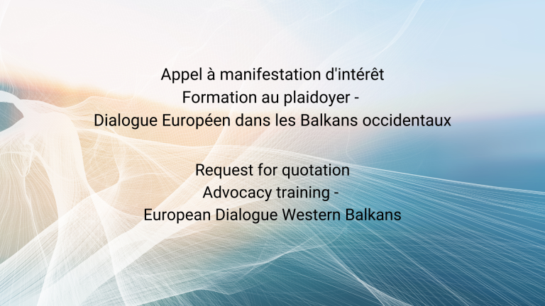 Appel à manifestation d’intérêt | Dialogue Européen Western Balkans